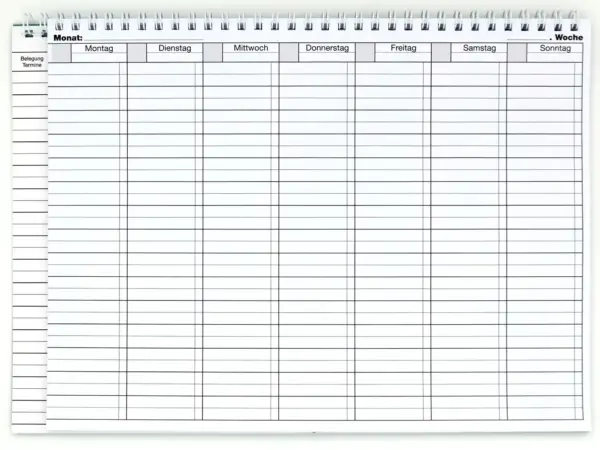 Belegungsliste – Bild 2
