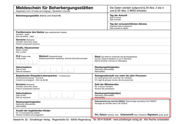 Meldeschein DIN A5 – Bild 3