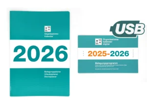 Organisationskalender 2026 Papier und digital