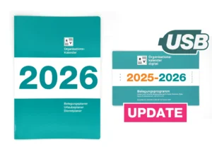 Organisationskalender 2026 Papier und digital Update