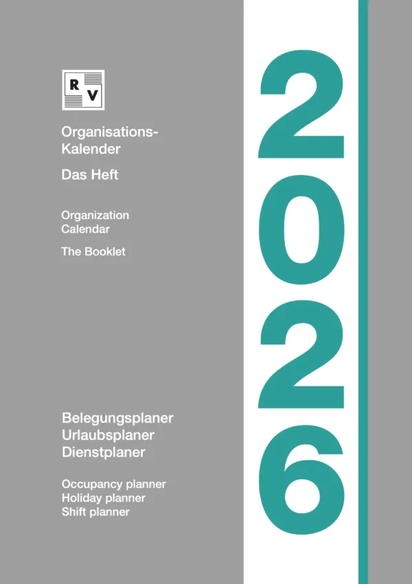 Organisationskalender 2026 Das Heft