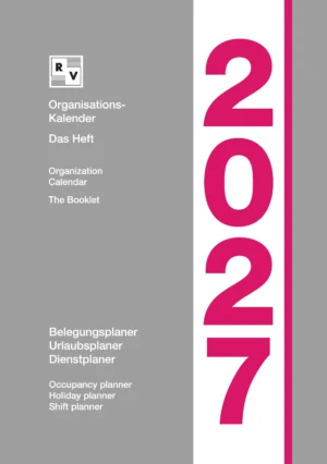Organisationskalender 2027 Das Heft