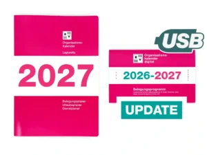 Organisationskalender, Belegungskalender 2027 Papier und digital Update